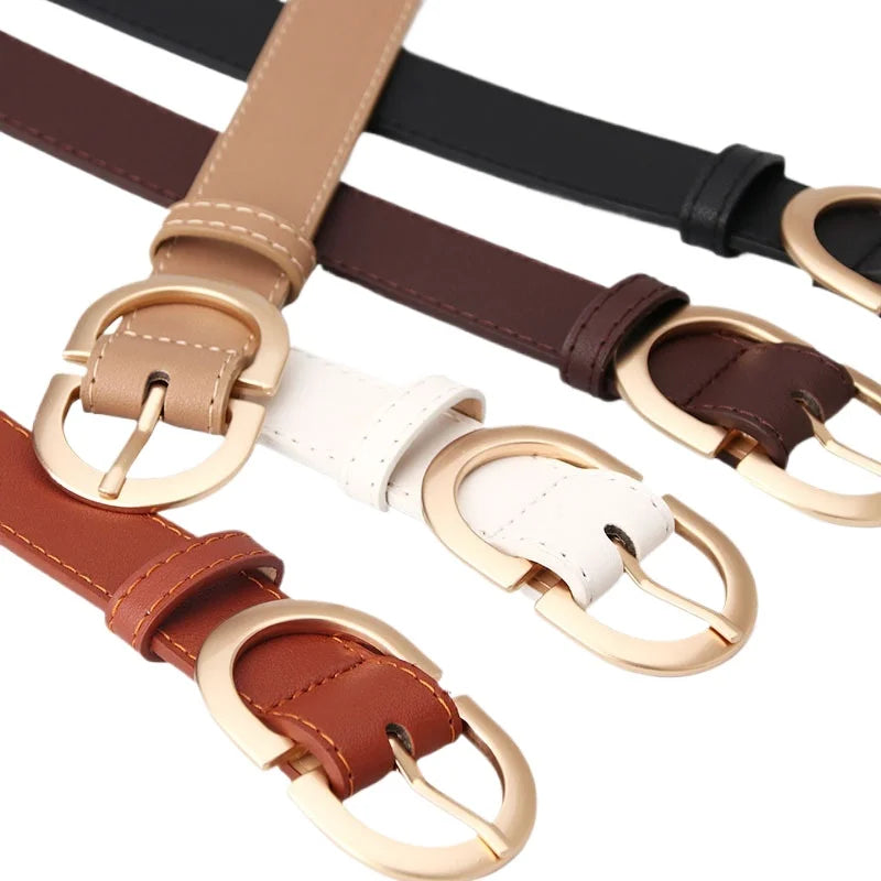 PU Leather Belt - Classic Metal Buckle Fashion Belt
