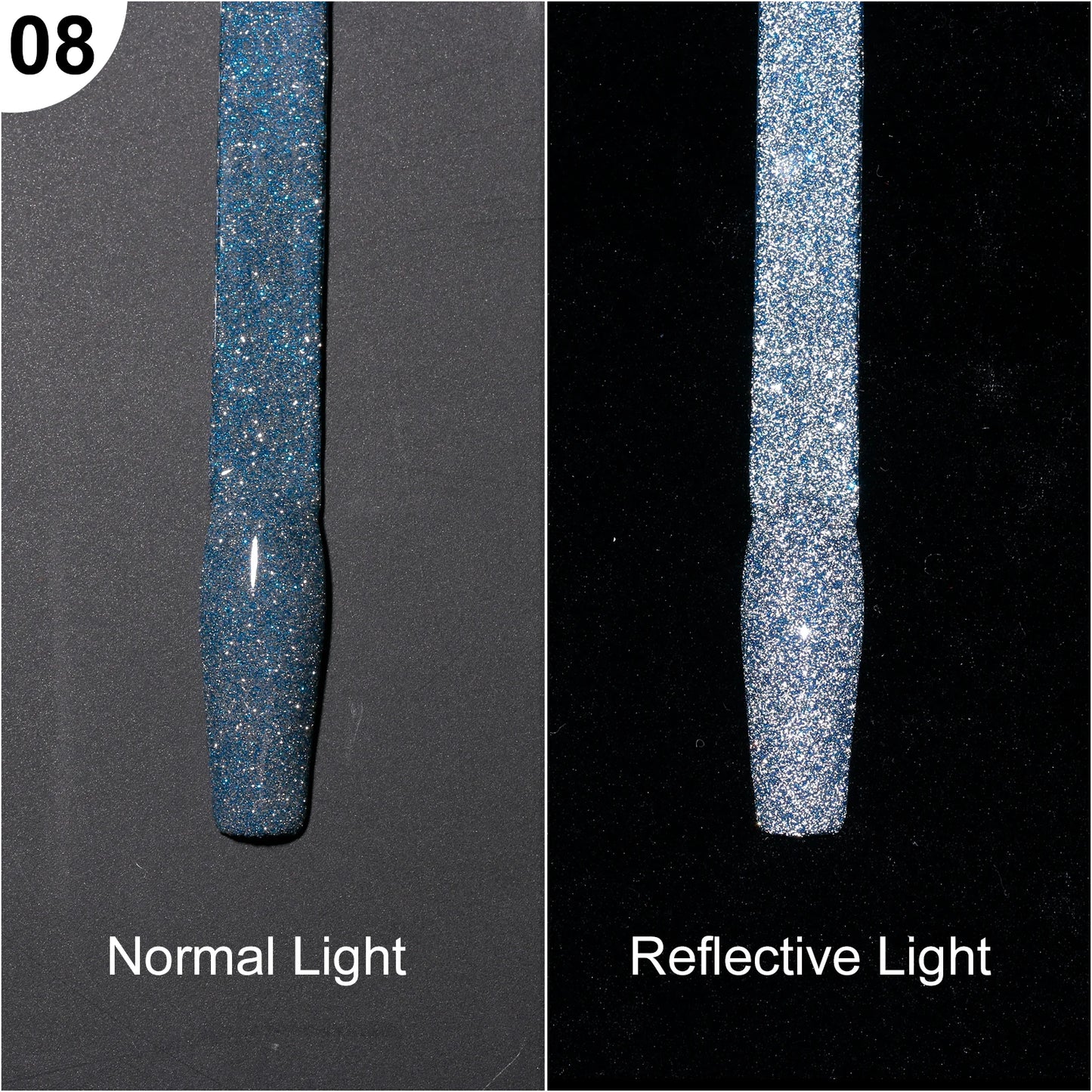 Super Reflective Disco Liner Gel Polish 12-Color Set - Nail Art Painting Collection