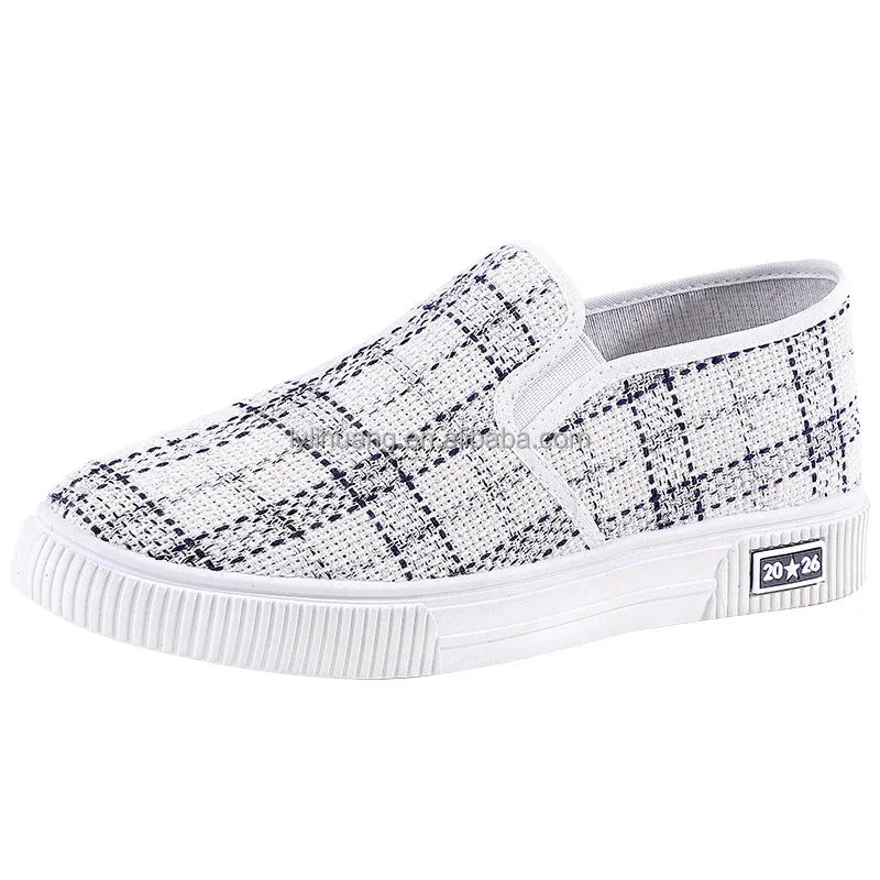 Canvas Sneakers - Lightweight Breathable Slip-On Casual Shoes