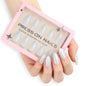 French Pink Almond Press-On Nails - Soft Gel Short Length (30 Pieces)