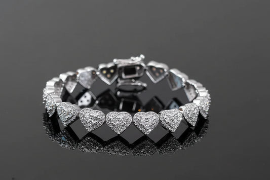 8mm Moissanite Diamond Cuban Link Chain - 925 Silver Hip Hop Jewelry