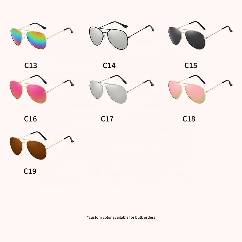 Classic Square Sunglasses - UV400 Mirrored Fashion Eyewear