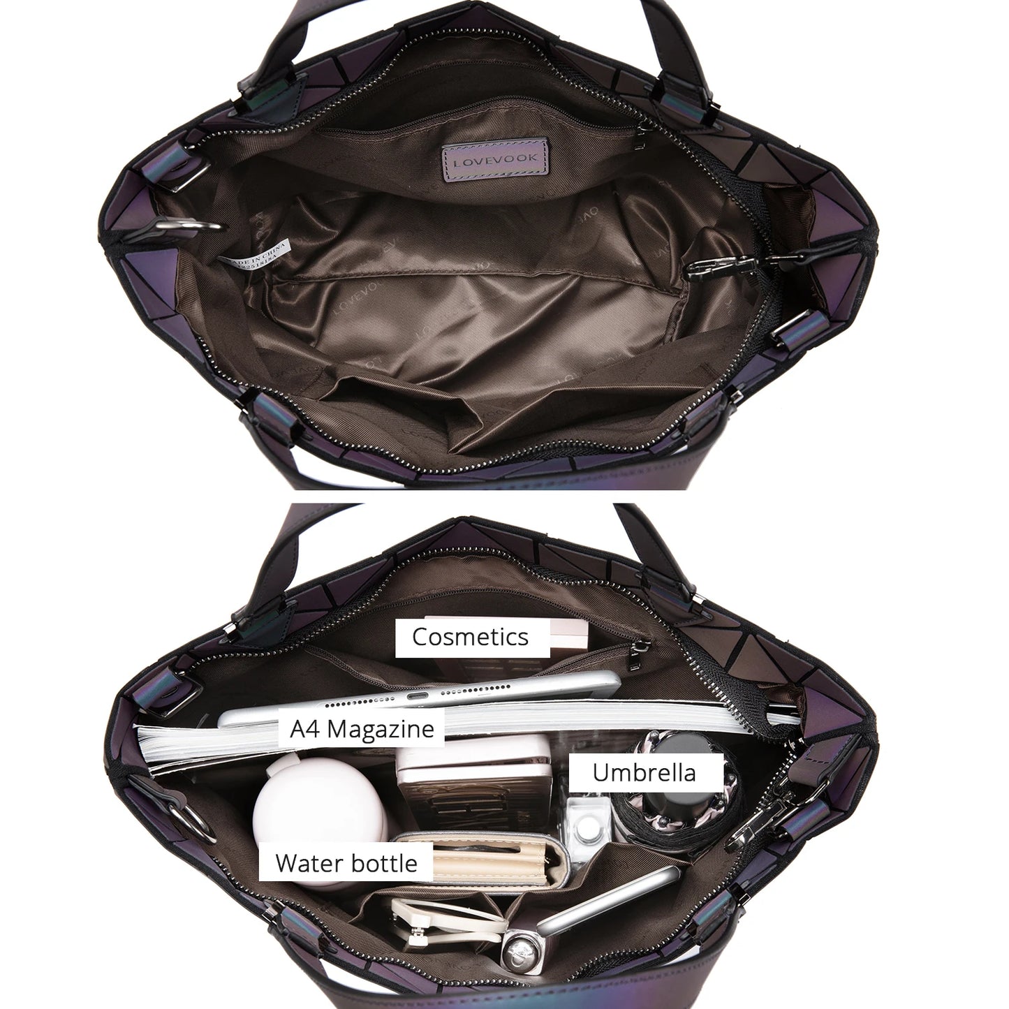 Holographic Reflective Handbag Set