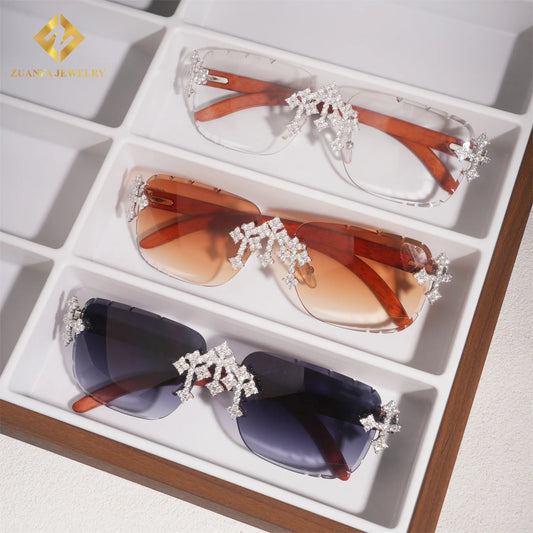 Moissanite Iced Out Glasses - VVS Diamond Hip Hop Sunglasses