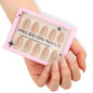 French Pink Almond Press-On Nails - Soft Gel Short Length (30 Pieces)