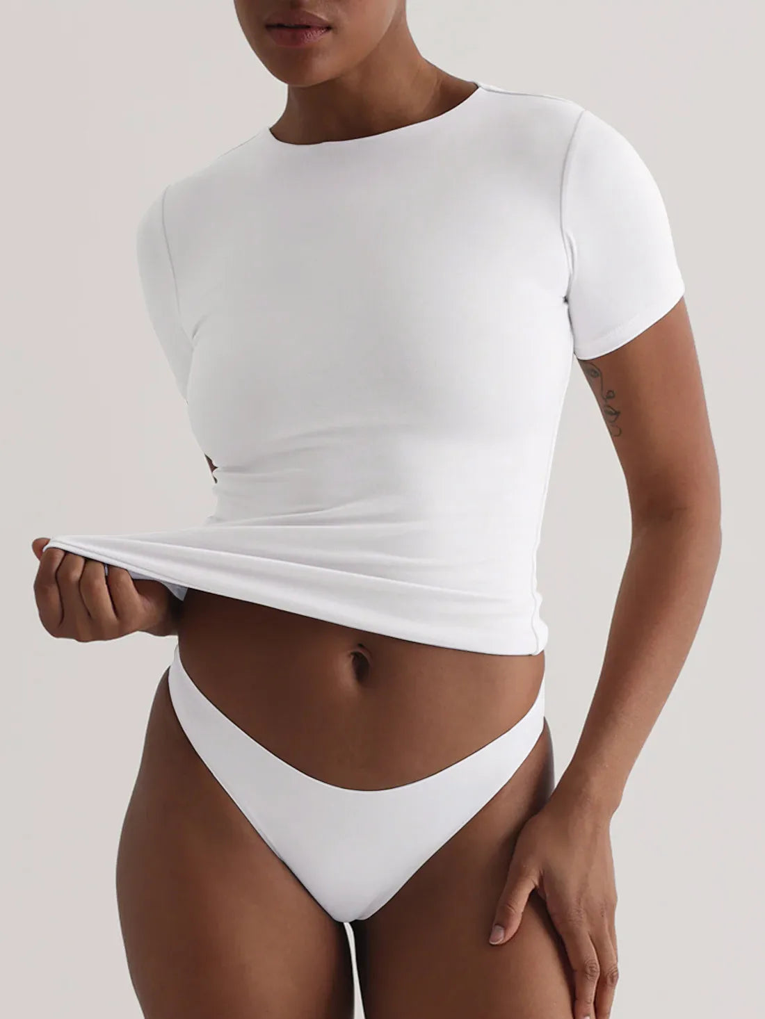 Slim Fit Short Sleeve T-Shirt - Stretch Basic Tee