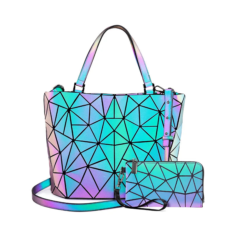 Holographic Reflective Handbag Set