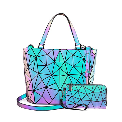 Holographic Reflective Handbag Set