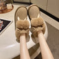 Winter Slipper Boots - Suede Leather with Natural Fur Lining