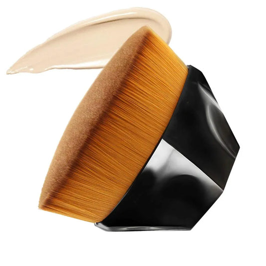 Vegan Foundation Brush - Flat Top Synthetic Makeup Brush with Case
