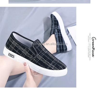 Canvas Sneakers - Lightweight Breathable Slip-On Casual Shoes